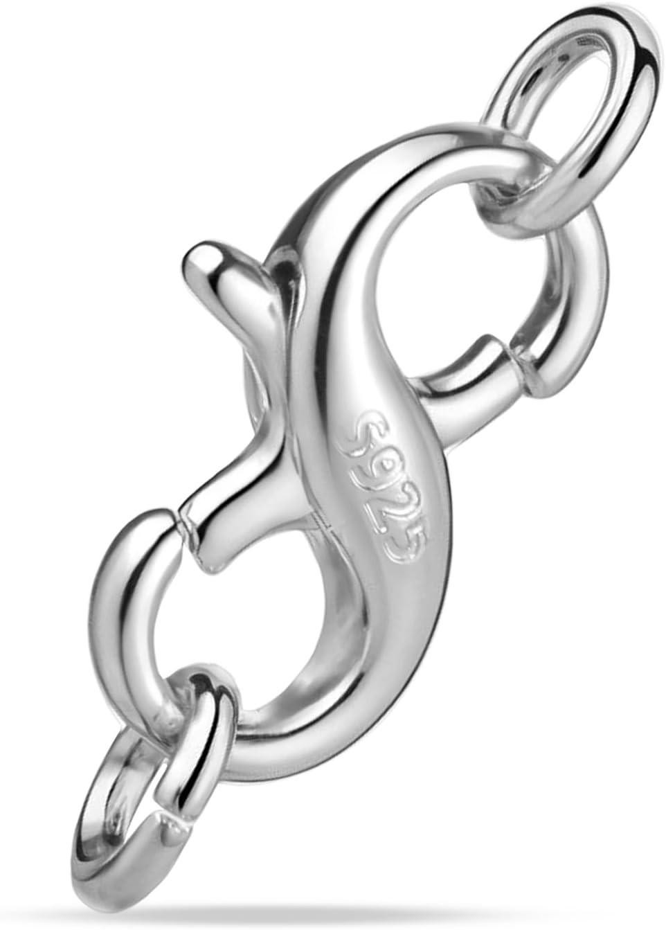 925 Sterling Silver Clasp Double Opening Lobster Claw Clasps Necklace