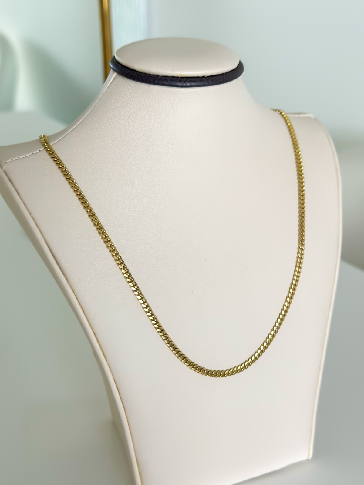 14k or 10k SOLID Gold Cuban Link 3mm Chain Necklace 16 18 22 24 26″ w/ Box Lock