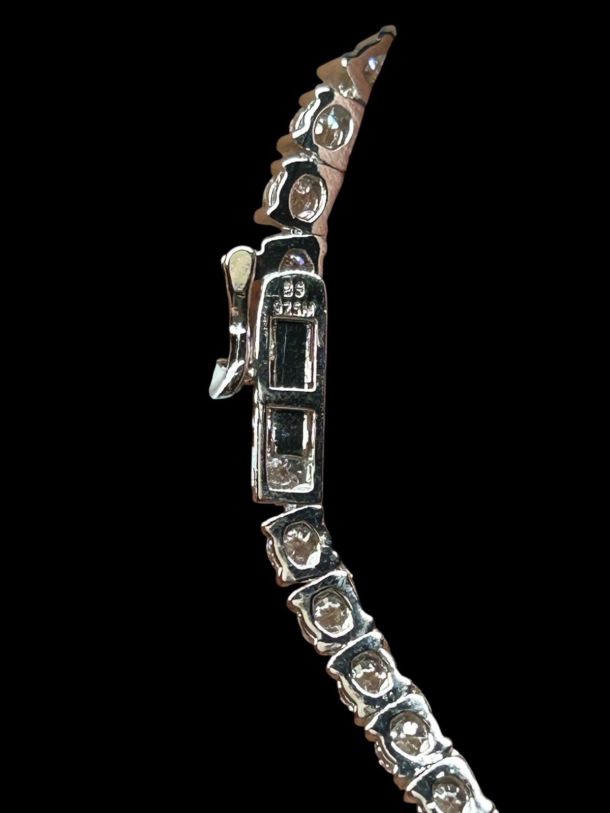 New 925 Silver Moissanite Tennis Necklace 22” VVS Brilliant Sparkle Holiday Gift