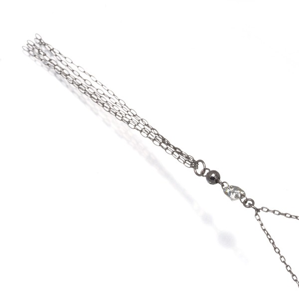 Diamond 0.20ct Solitaire Fringe Y-drop Necklace 850 Platinum