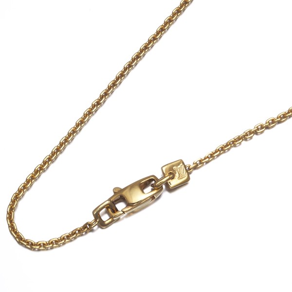 Auth Louis Vuitton Chain Necklace 40cm 18K 750 Yellow Gold