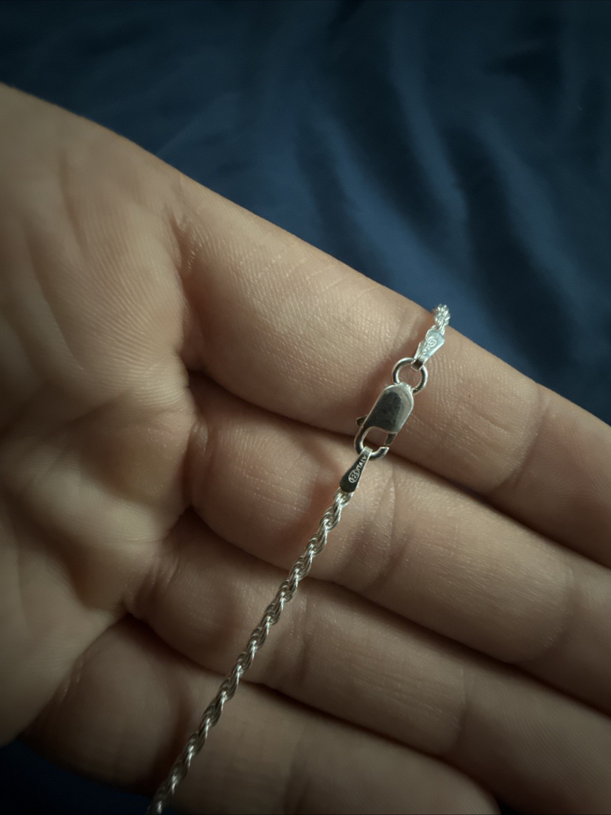 Real Solid Sterling Silver Diamond Cut Rope Chain Mens Boys or Necklace