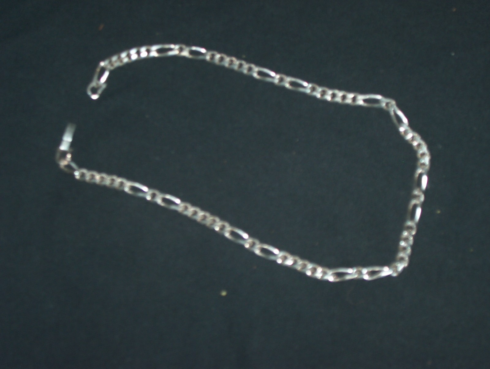 VINTAGE GERMAN SILVER CHAIN NECKLACE,FIGARO STYLE. 18.5 INCHES, UNISEX, LOT 11