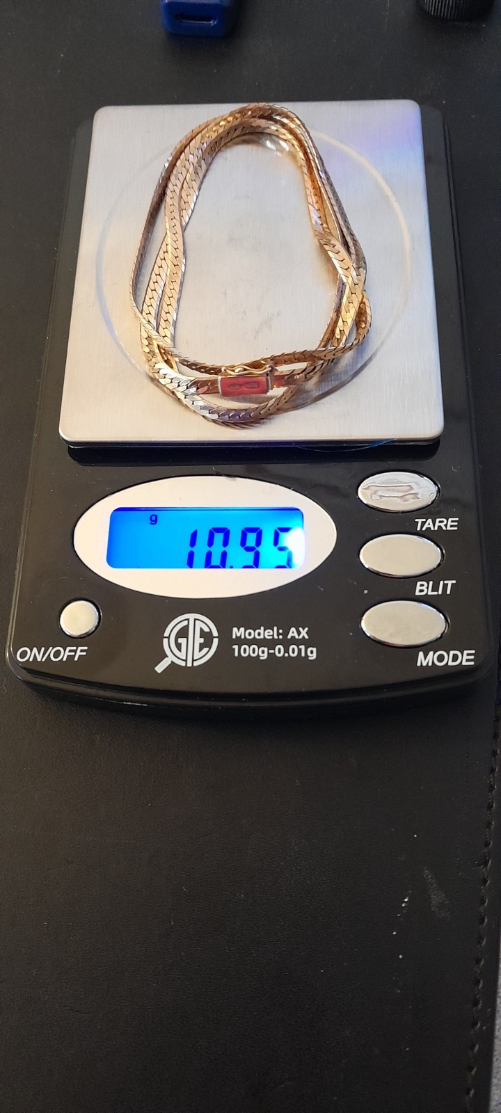 Vintage 14K Solid Gold Italy Braided Herringbone Necklace 11g 19.5″ Woven Chain