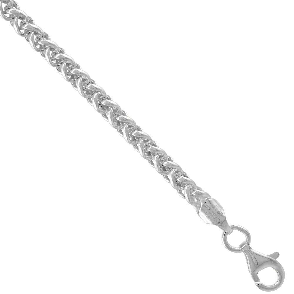 925 Sterling Silver Spiga Wheat Chain Necklace Bracelet Men Women 4.5mm 7″ – 30″