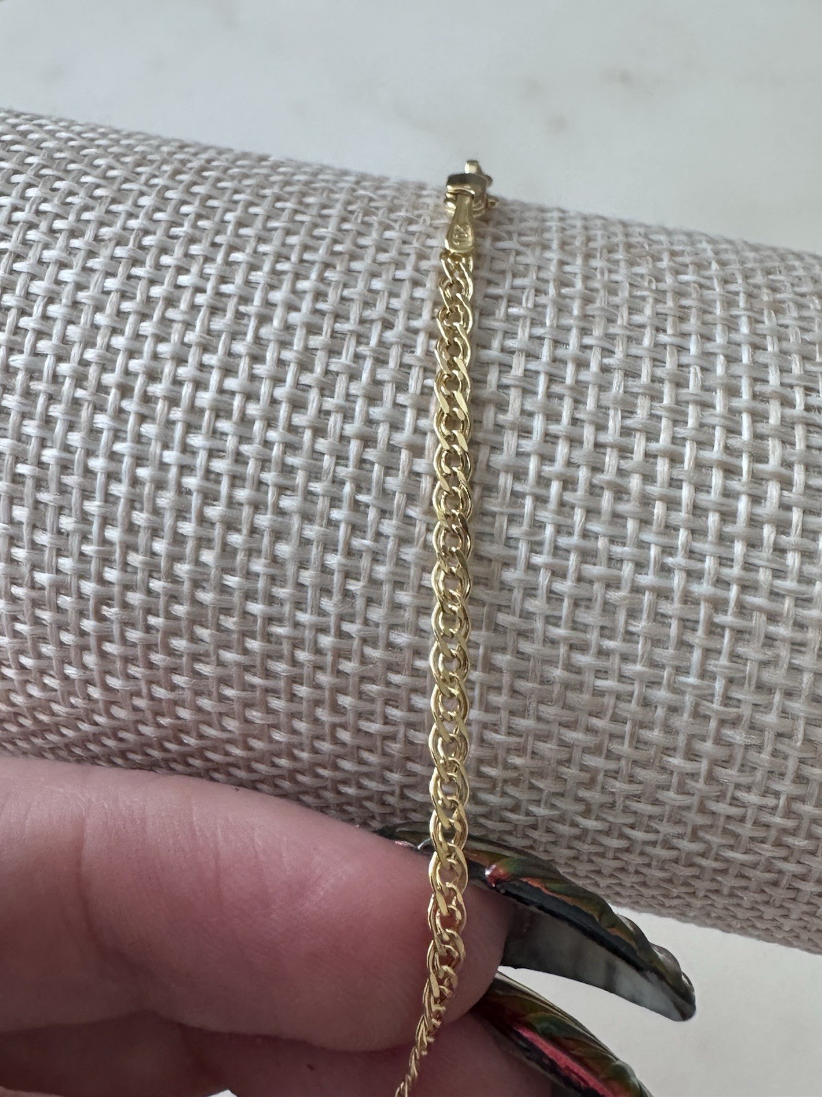 10K SOLID GOLD 2.3MM NONA LINK 7.5 inches Lobster Clasp
