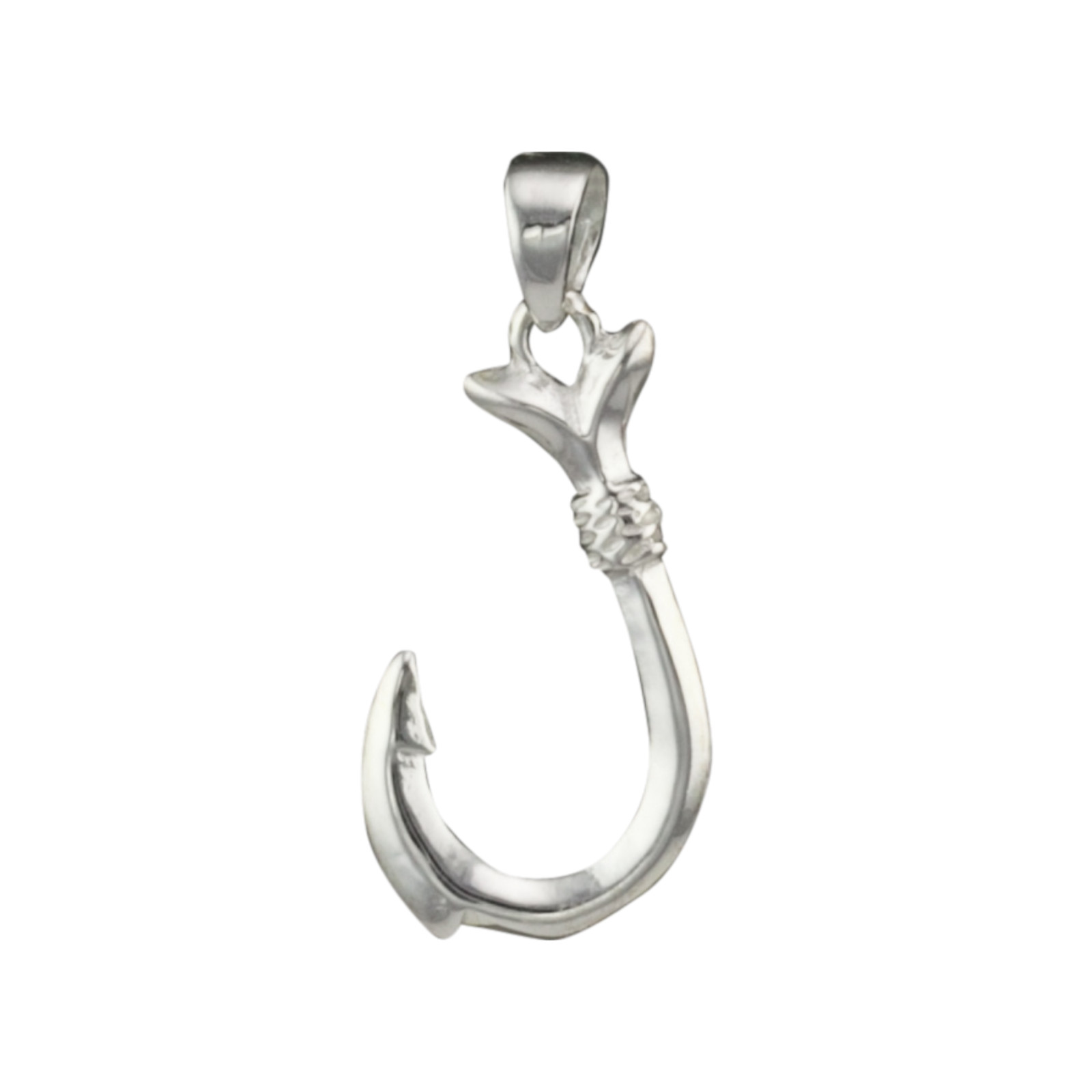 Maui’s Hook Pendant 925 Silver Engraved Makau Necklace Charm | Free Shipping