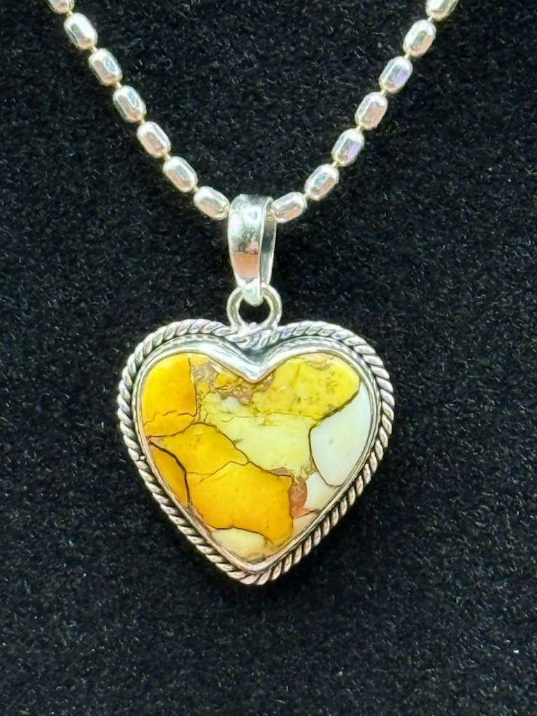 Honey Dahlia Turquoise Heart Pendant ONLY-925 Silve |Romantic Gift