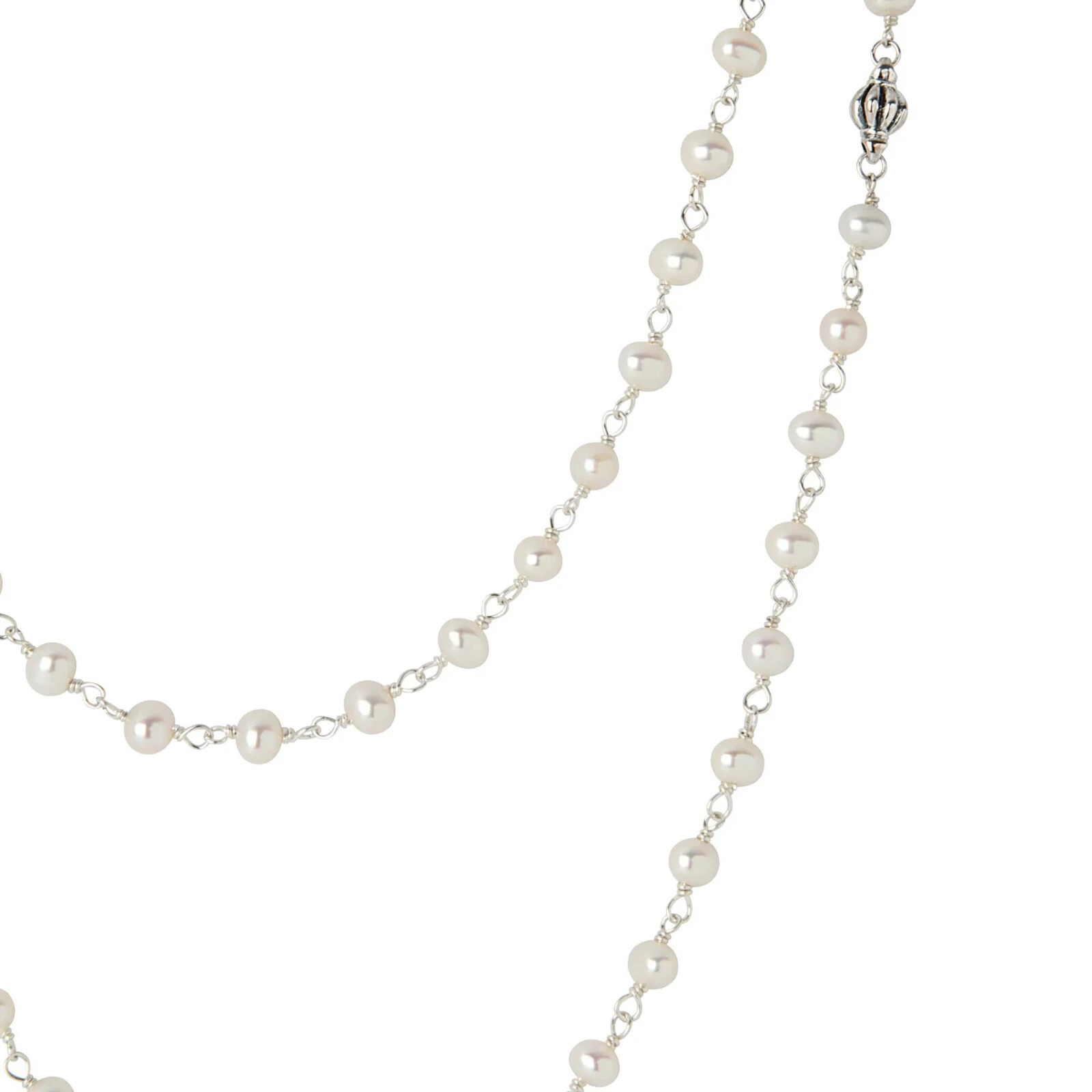 🆕LAGOS LUNA Collection Beaded Freshwater Pearl Sterling Silver Necklace 36in