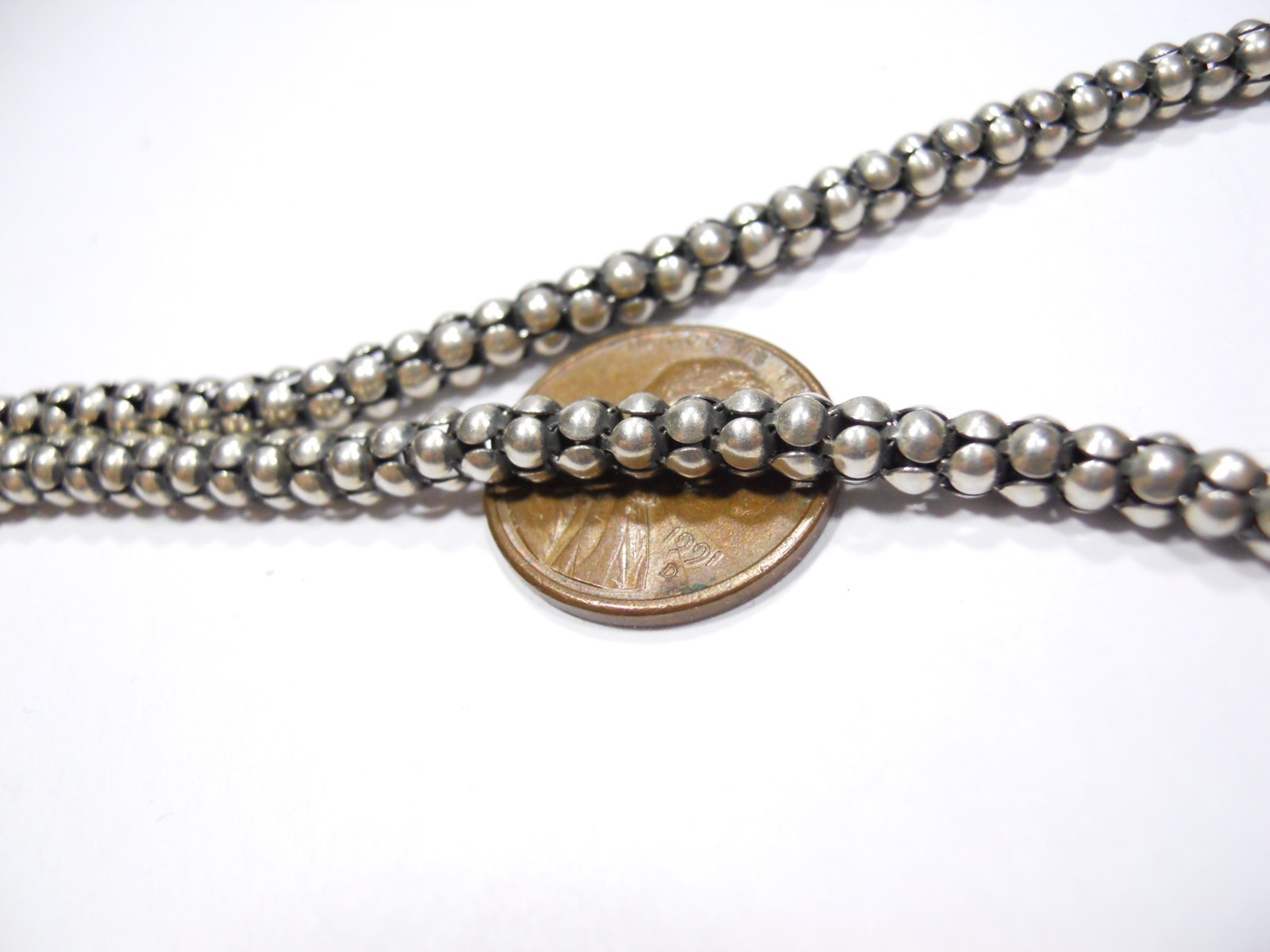SILPADA 17.25″ INCH 4.5mm POPCORN CHAIN STERLING SILVER 925 NECKLACE FOR PENDANT