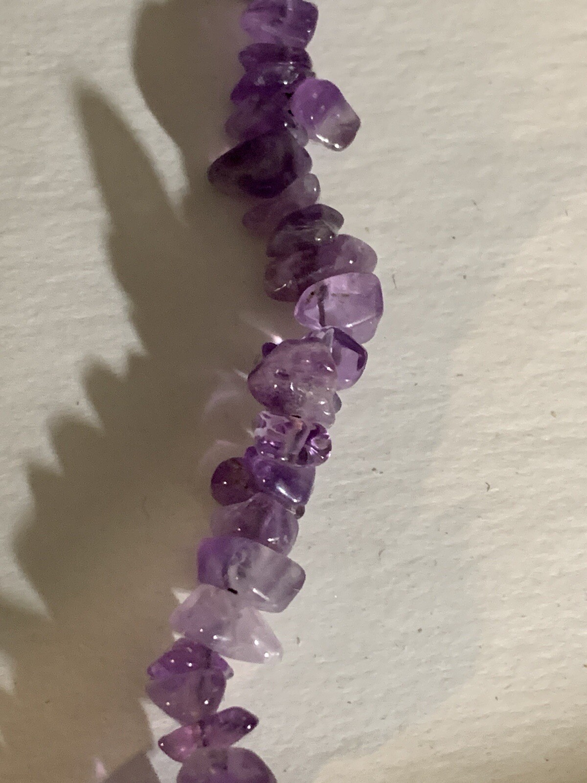 Amethyst Extra Long Sterling Clasp Necklace 36 In