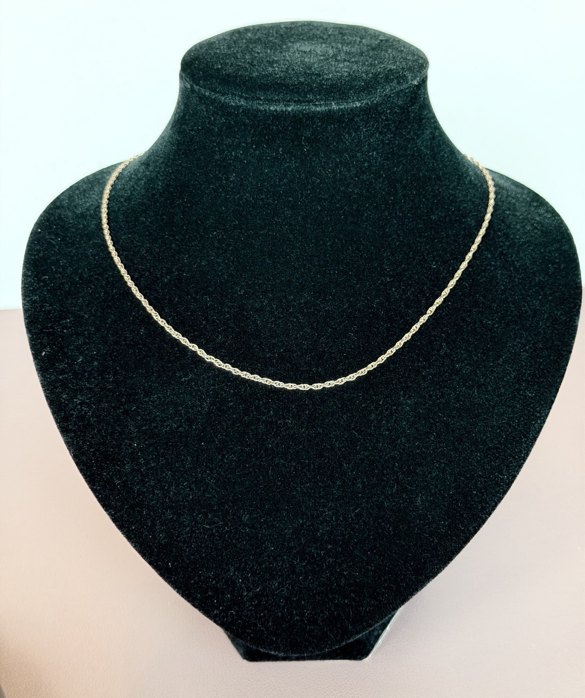 18” Gold Rope Chain Necklace, 14k, 2mm Thick, 5 Grams