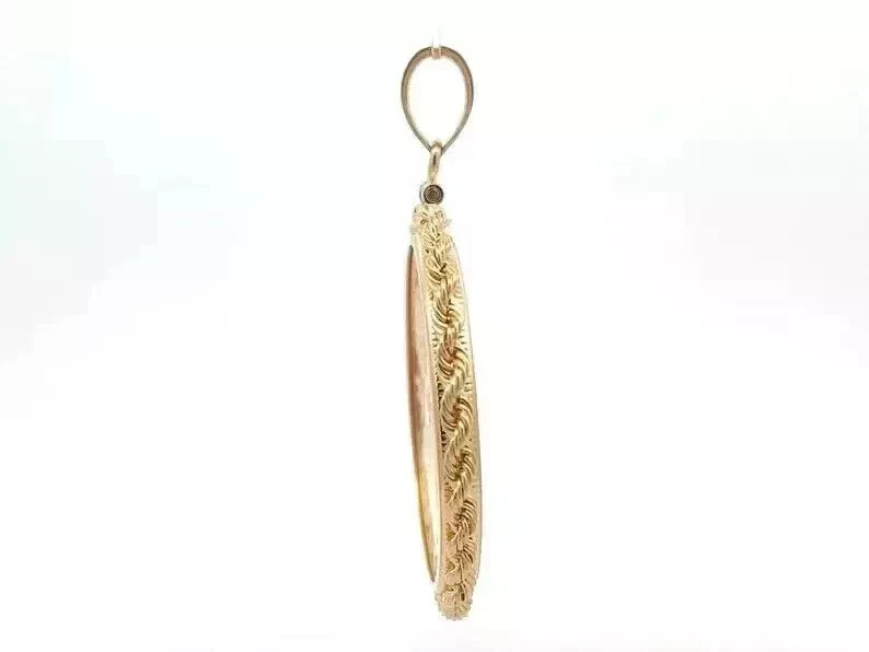 1993 American Eagle Coin Shape Pendant Without Stone 14k Yellow Gold Plated