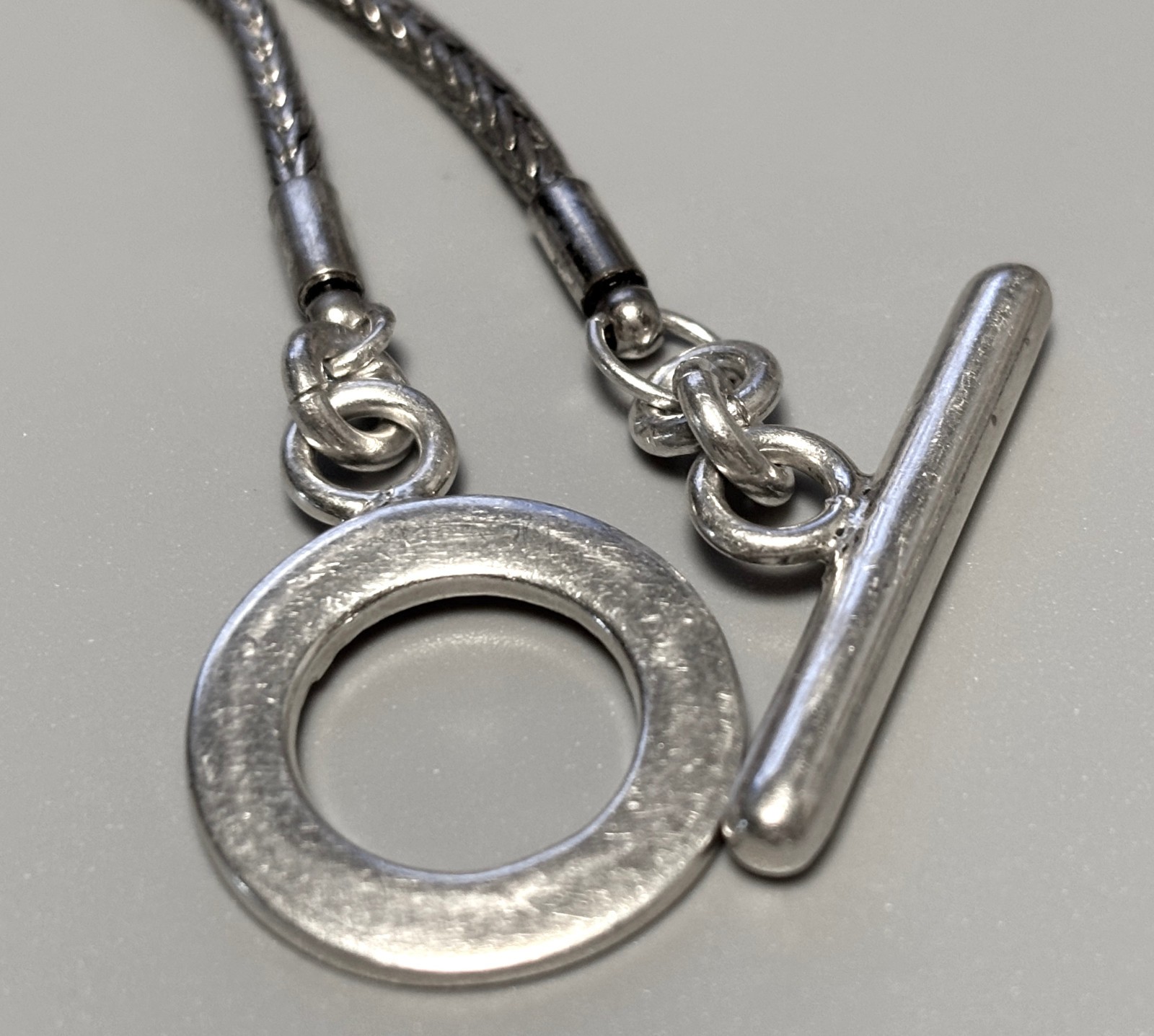 925 Sterling Silver ROPE CHAIN Toggle Closure Necklace 17in – 19g