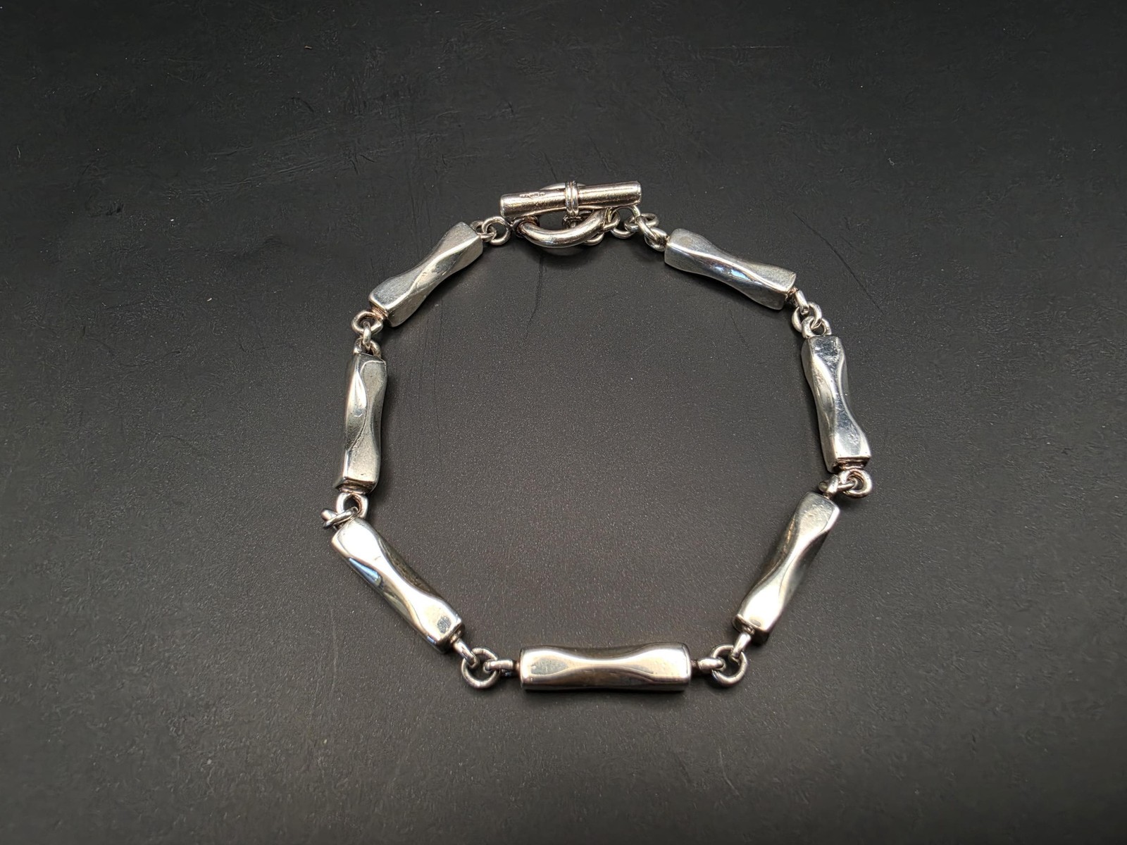 Sterling Silver Bone Link Chain Bracelet | 925 Silver 4.5mm Bracelet 8.5 Inch