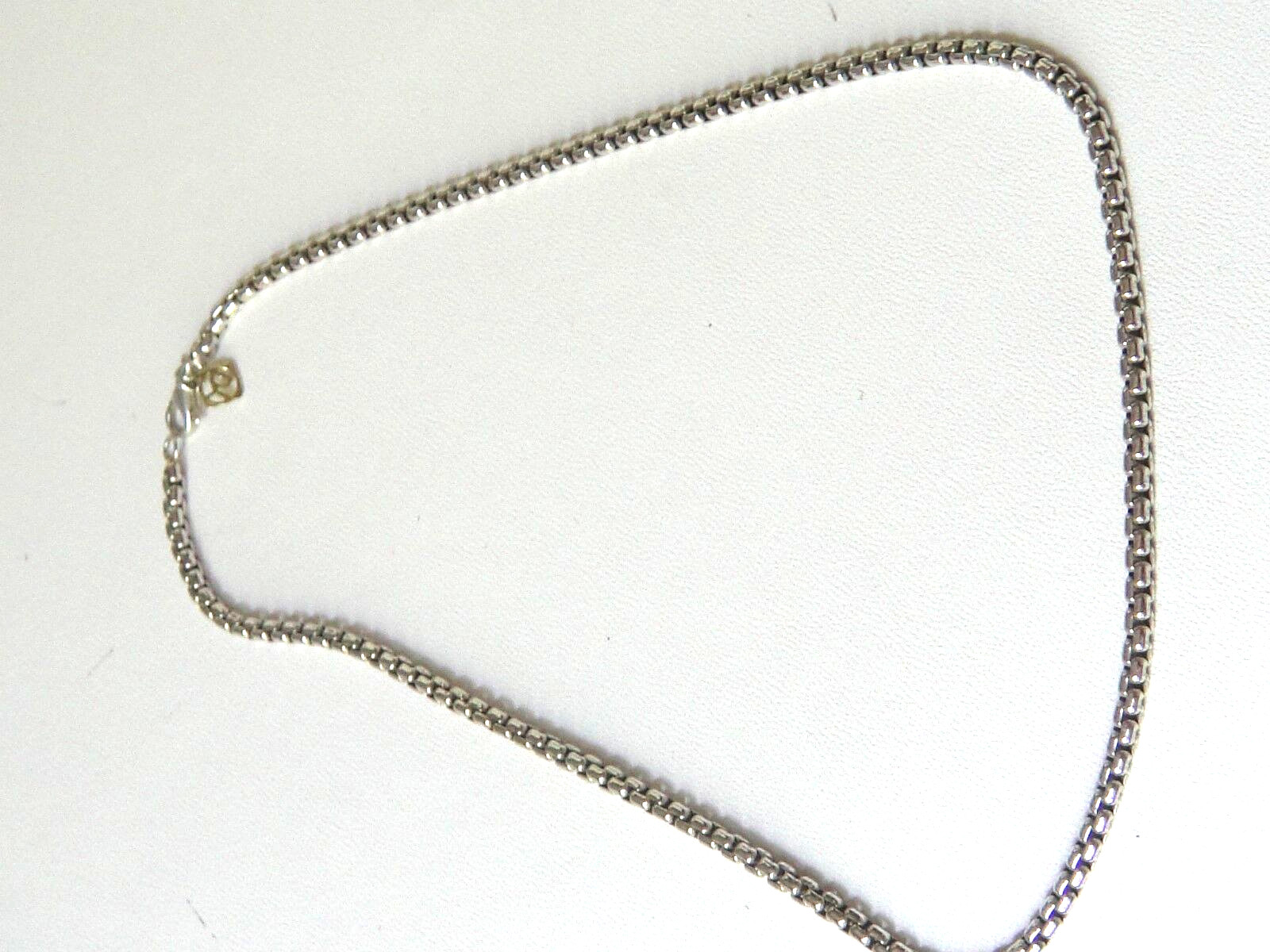 DAVID YURMAN 14K GOLD SS 2.7mm BOX CHAIN NECKLACE 16 in.