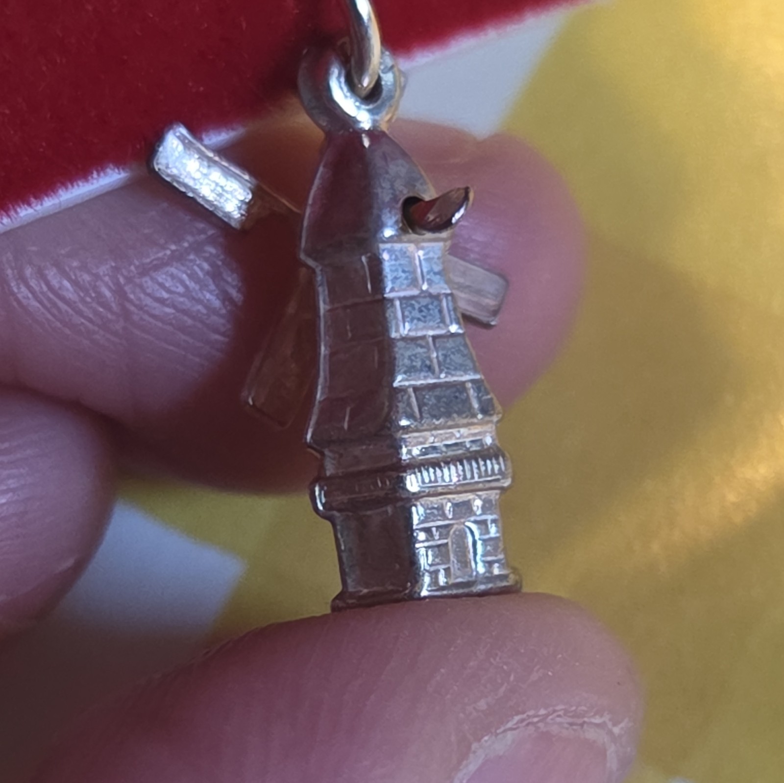 Sterling Silver 925 Windmill Charm Pendant Made in Holland- Moving Blades
