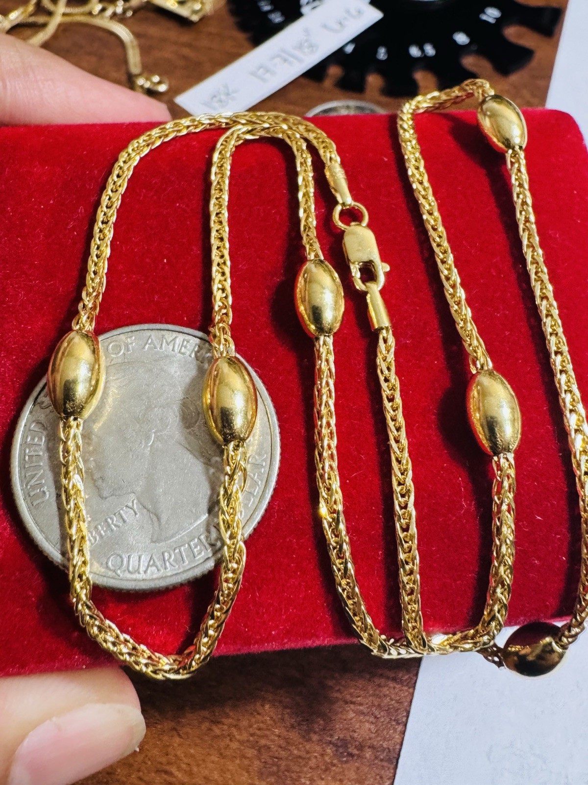 18K 750 Fine Genuine Gold Oval Chain Necklace 17.6”/18” Long 6.6g 2.2mm