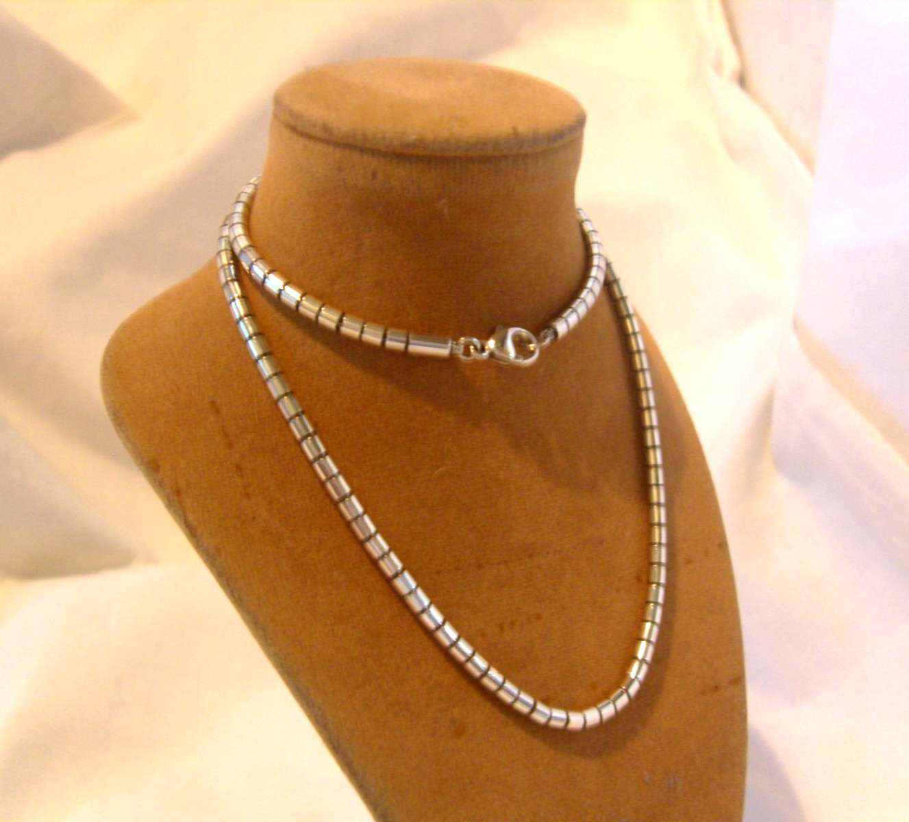 Necklace Silver 925 Fancy Link German Friedrich Binder 2002 Vintage 17 3/4″ L