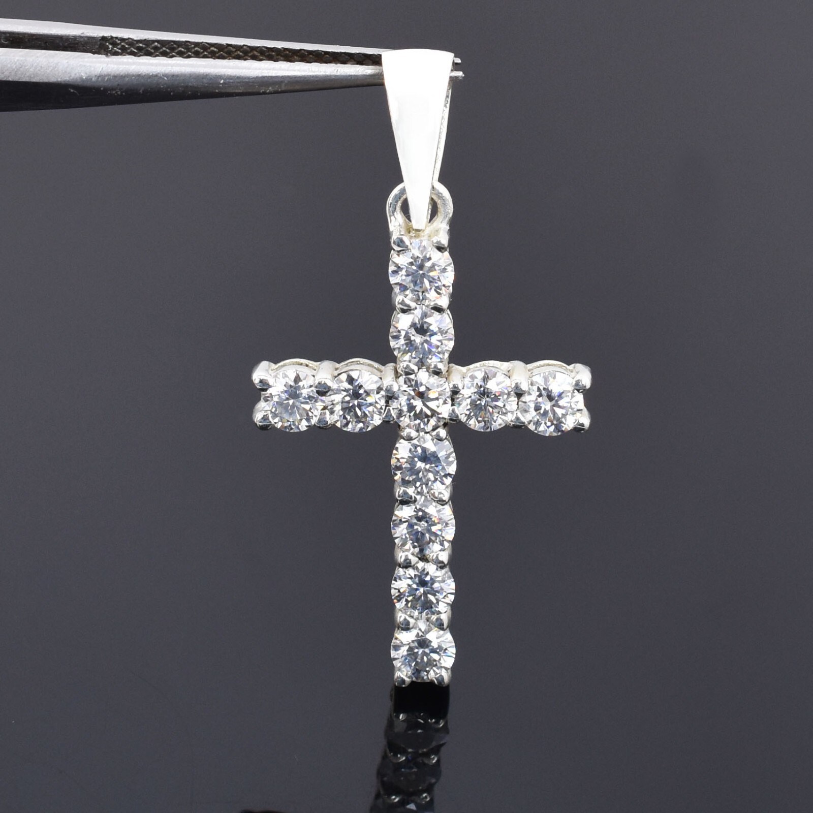Gorgeous 5.00 Ct Certified Diamond Cross Pendant, Unisex Gift. VIDEO