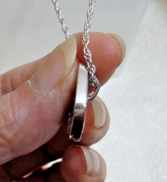 Vintage Sterling Silver Flower Locket/Pendant, 20″ Rope Chain Necklace 9.1 gm