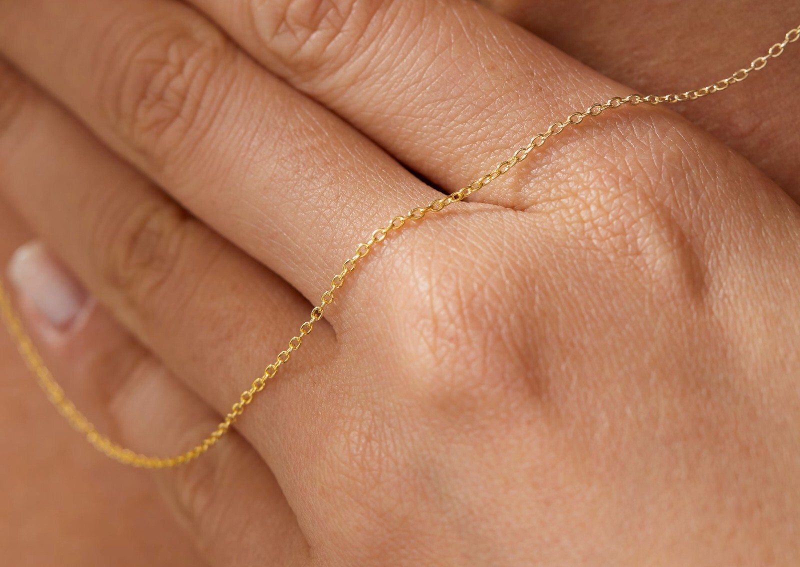 925 Sterling Silver 1MM Gold Thin & Sturdy Cable Chain Necklace 16″-24″
