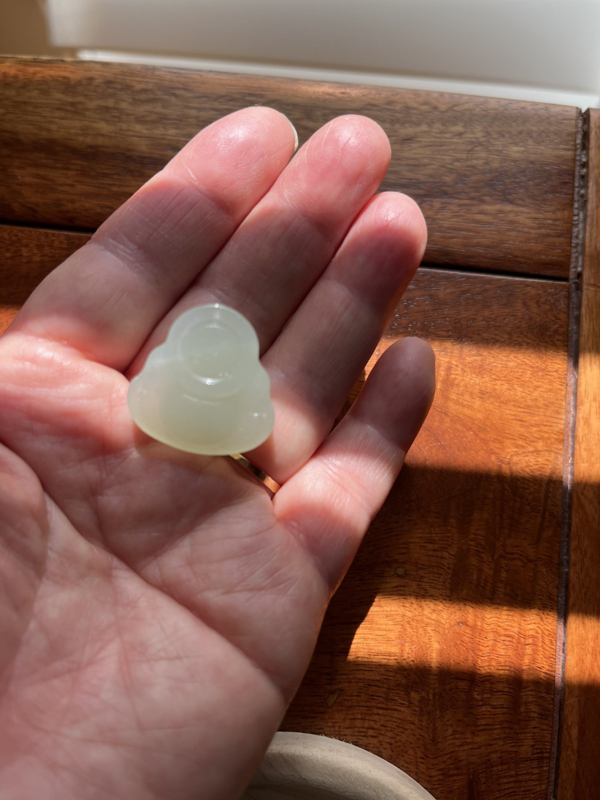 Yellow Green Craved Natural Nephrite Jade Budda Necklace 晴水厚装福公certificate