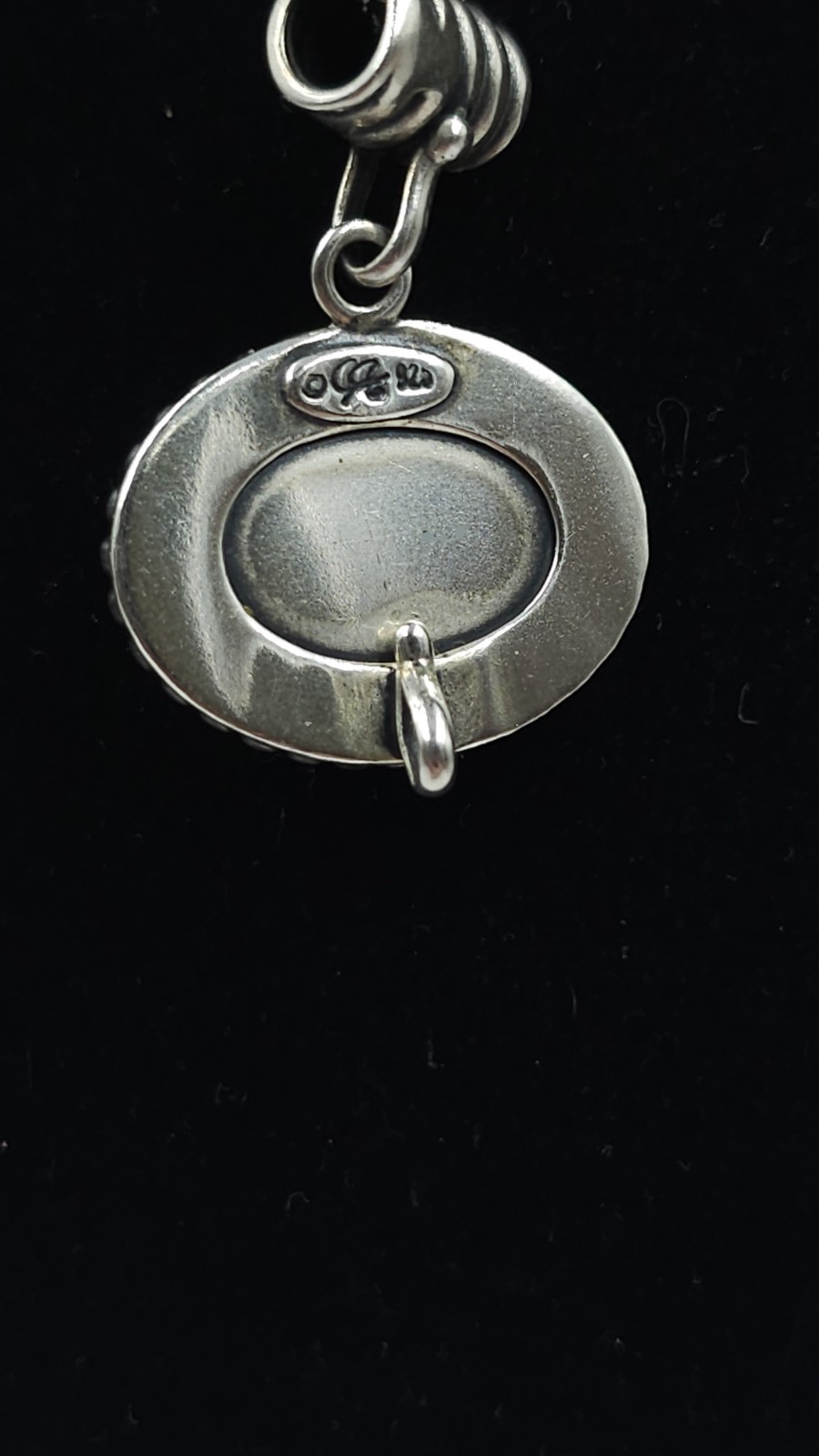 Carolyn Pollack Sterling Silver Moonstone Bezel Pendant Cable Chain Necklace