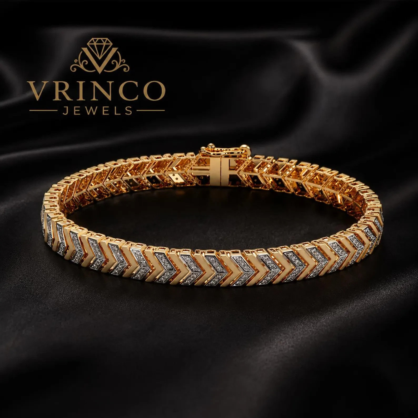 Huxley 18KT Gold Lab Grown Diamond Bracelet Unisex Luxury Fine Jewelry Gift