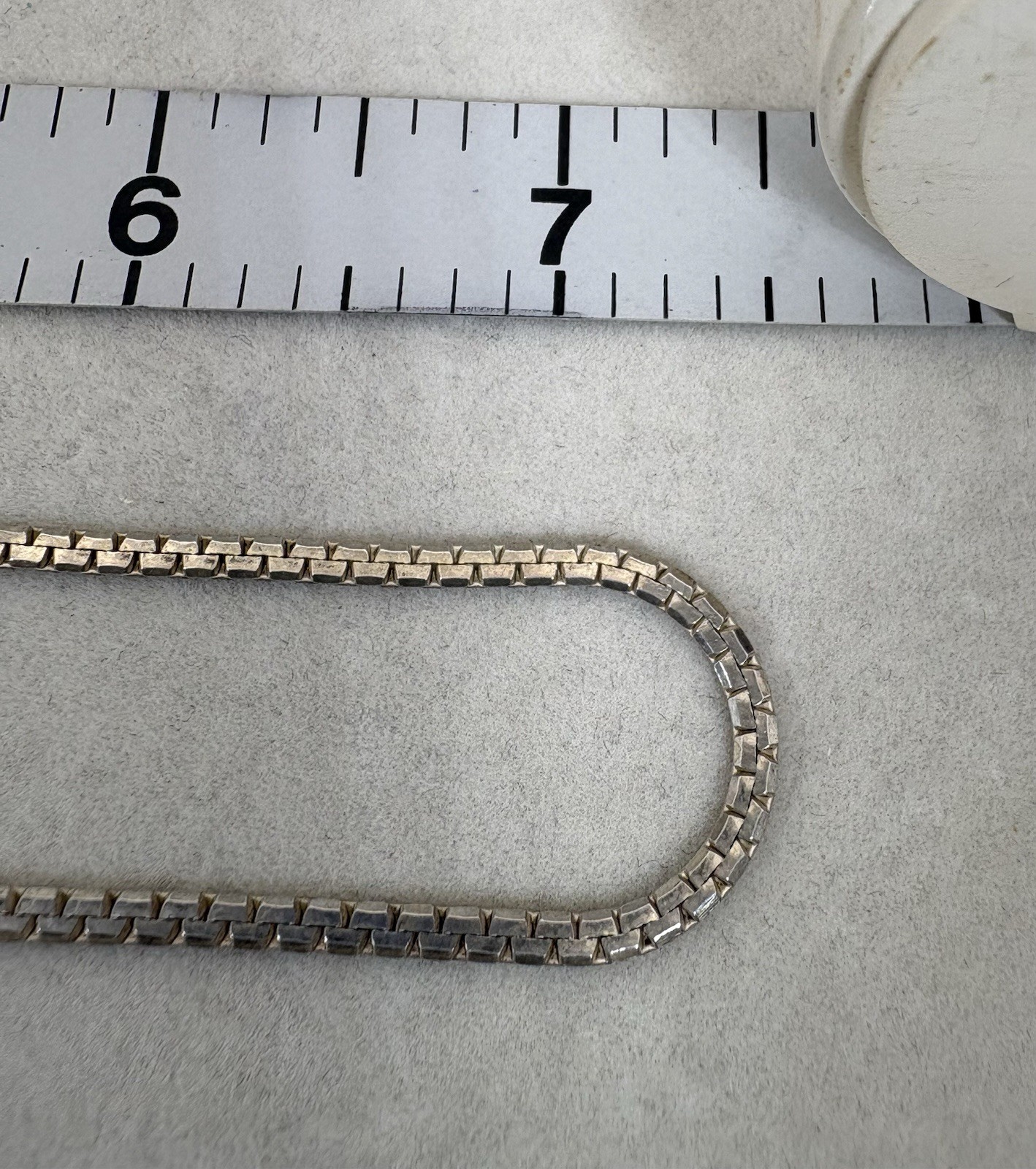 925 Sterling Silver Necklace, 6.2 Grams, Marked 925