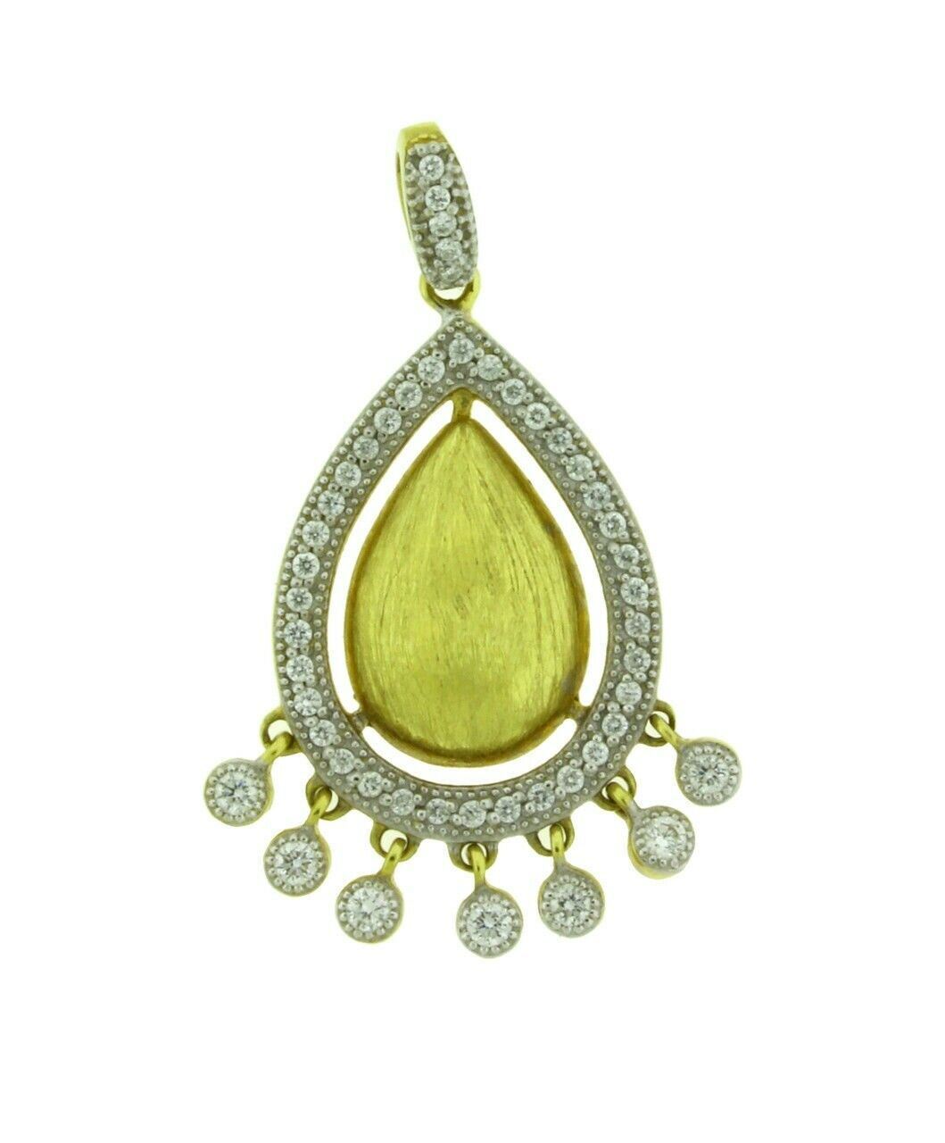 Jude Frances diamond dangle pendant in 18k yellow gold.