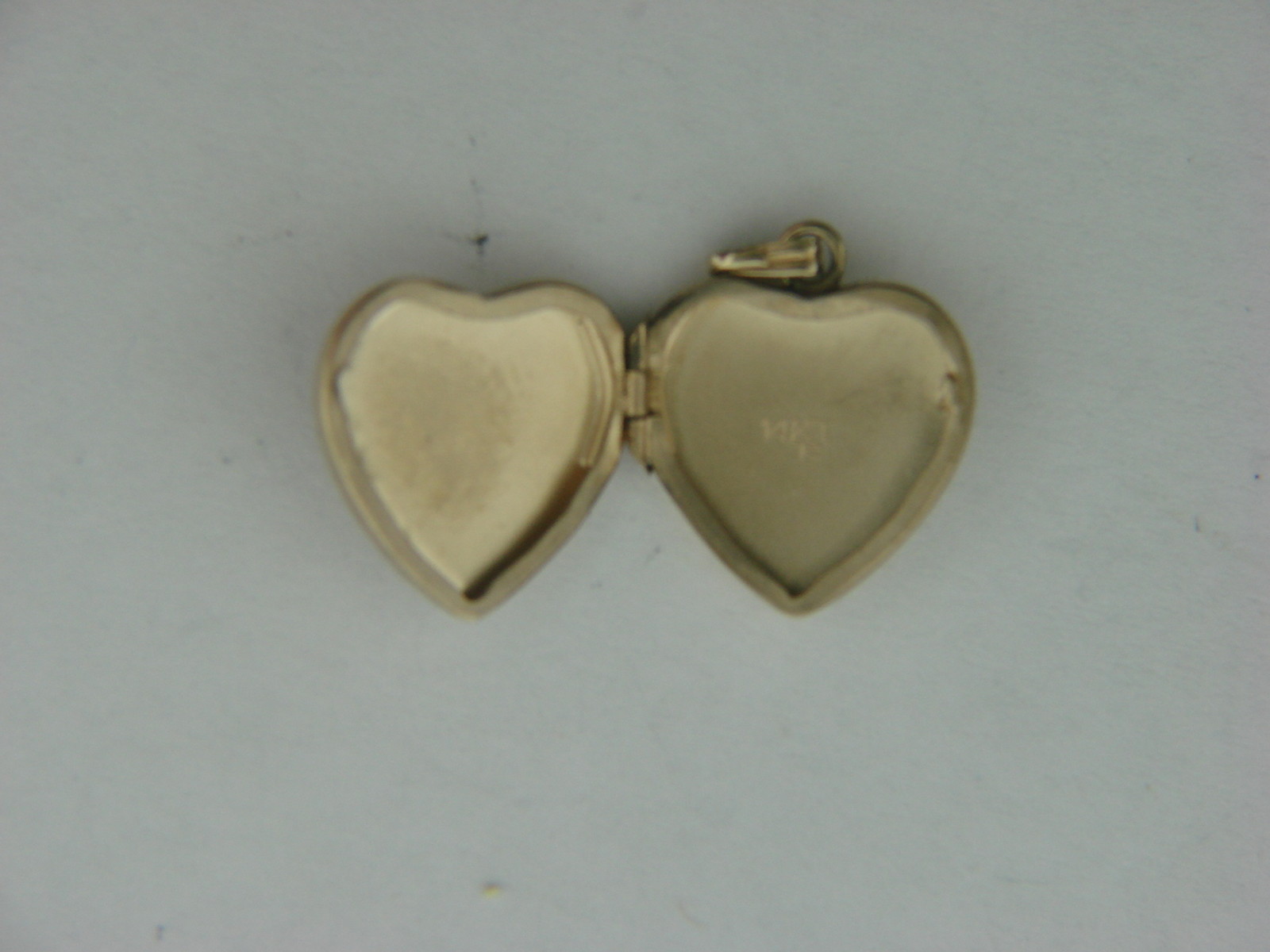 NEW 14K Yellow Gold Brushed & Shiny Heart Locket with Engraved Design 1.4g