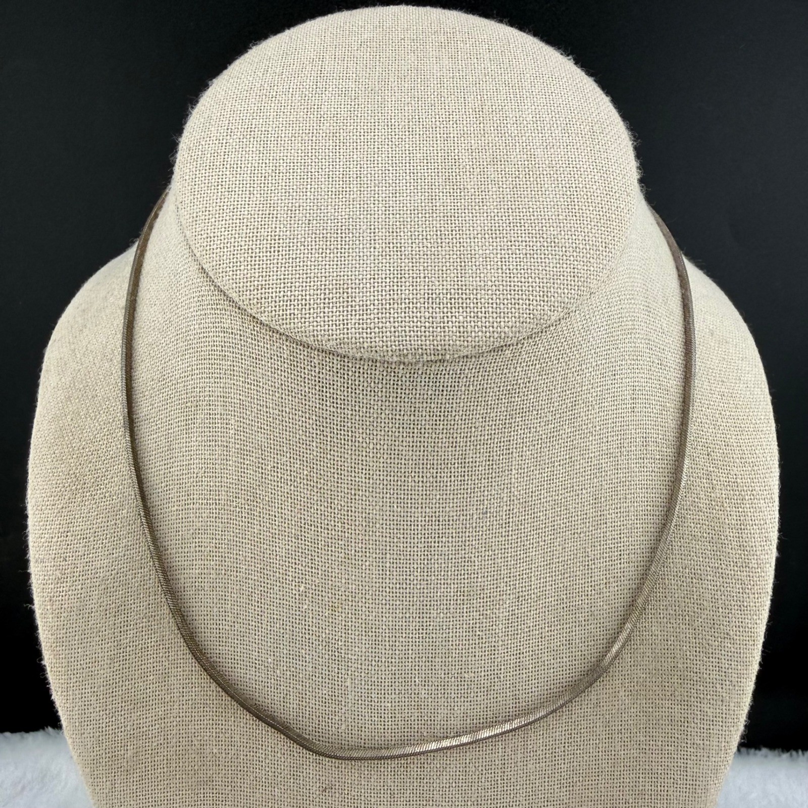 Vintage Paolo Romeo Necklace Silver 925 Italy Triangle Snake Chain 16in