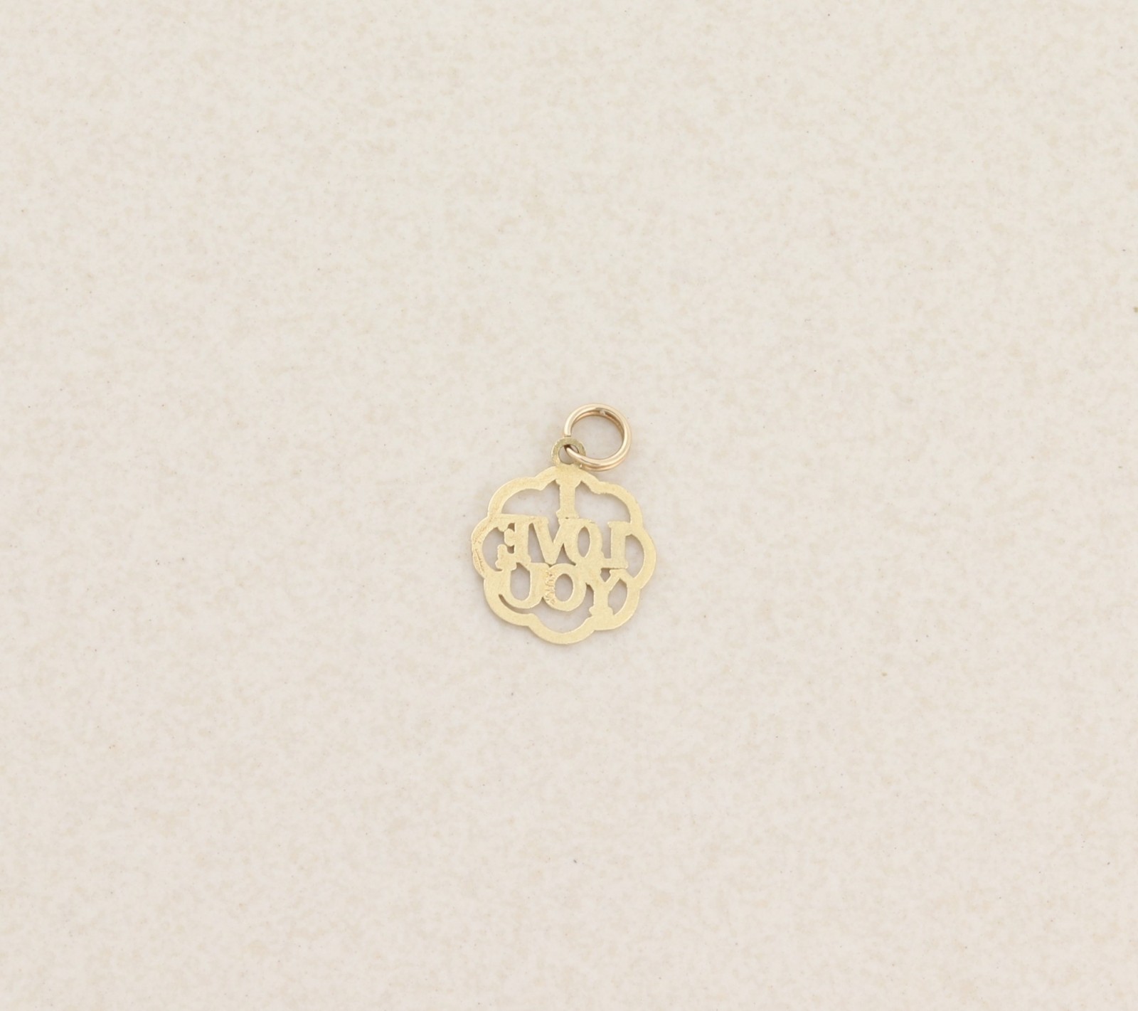 Pendant Only 10k Yellow Gold I Love You Pendant 3/4″ x 1/2″ inch