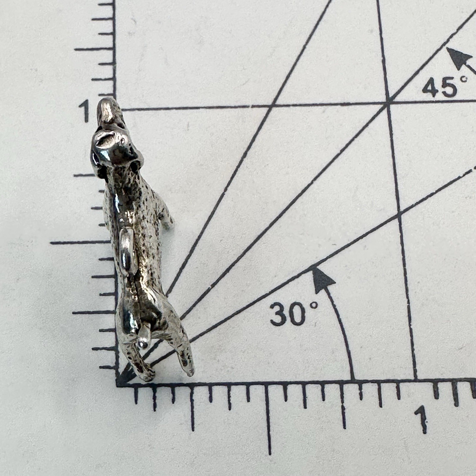 German Shorthaired Pointer Dog Charm Pendant 3D Figural Sterling Silver Hunting