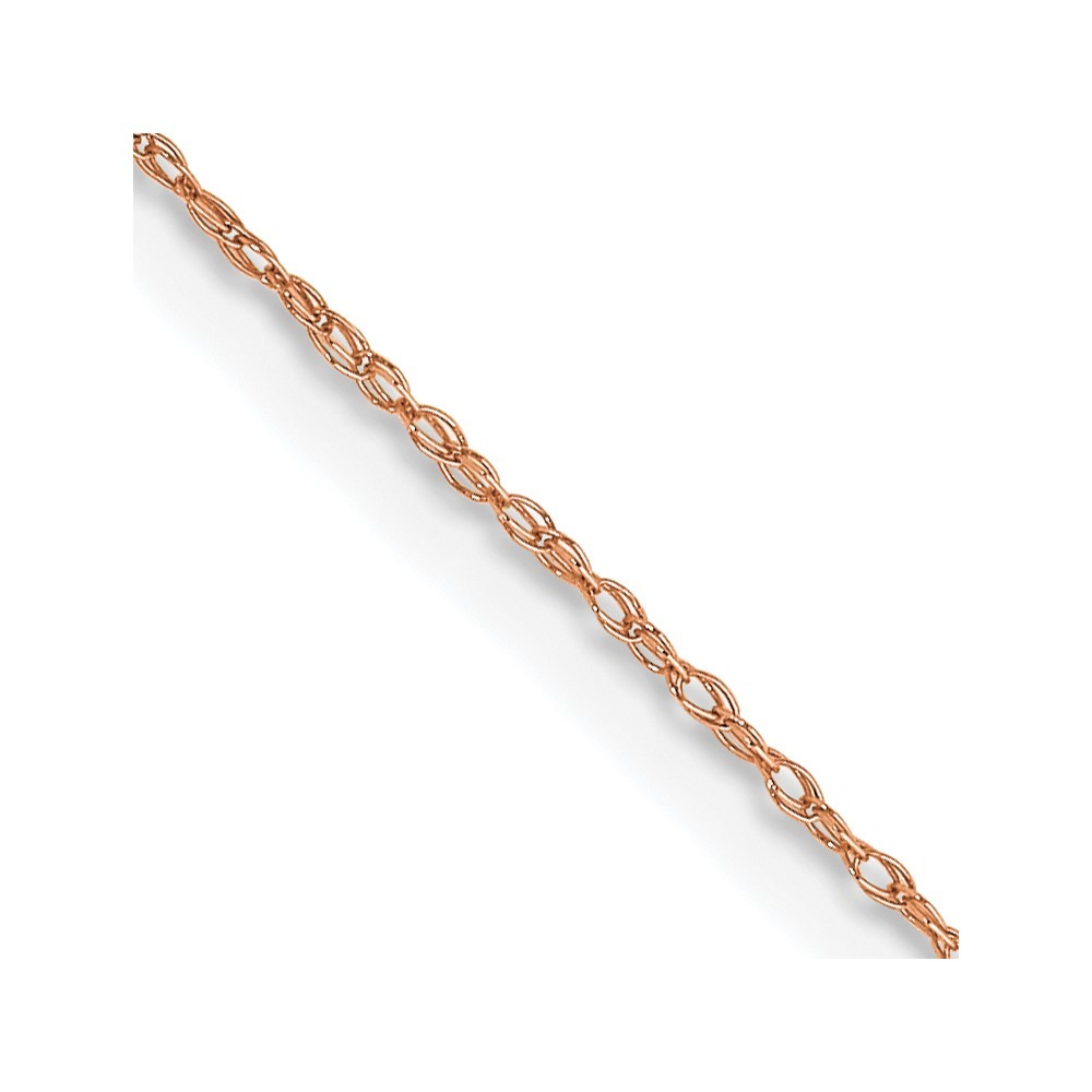 14K Rose Gold 24″ Carded .5mm Cable Rope Chain Necklace