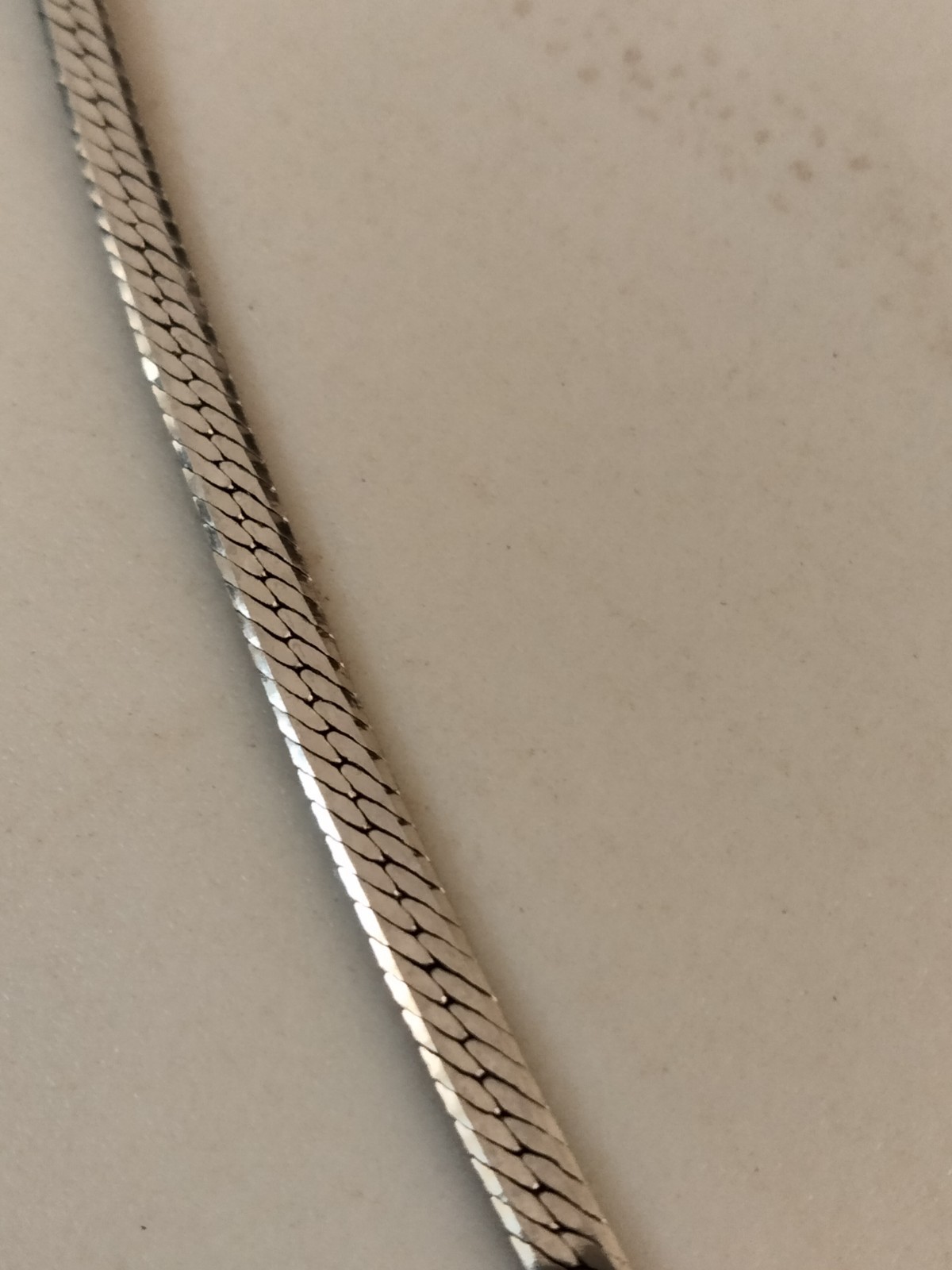 Genuine Sterling Silver 925 Herringbone Chain 24 In Long 1/8 In or 3mm Wide