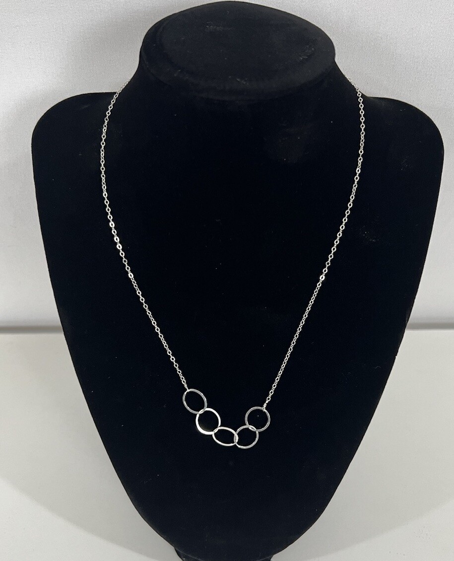 Beautiful 925 Sterling Silver Necklace Jewelry 16-17”