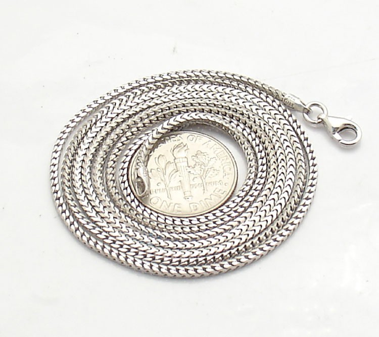 1.5mm Anti-Tarnish Solid Franco Chain Necklace Real 925 Sterling Silver ITALY