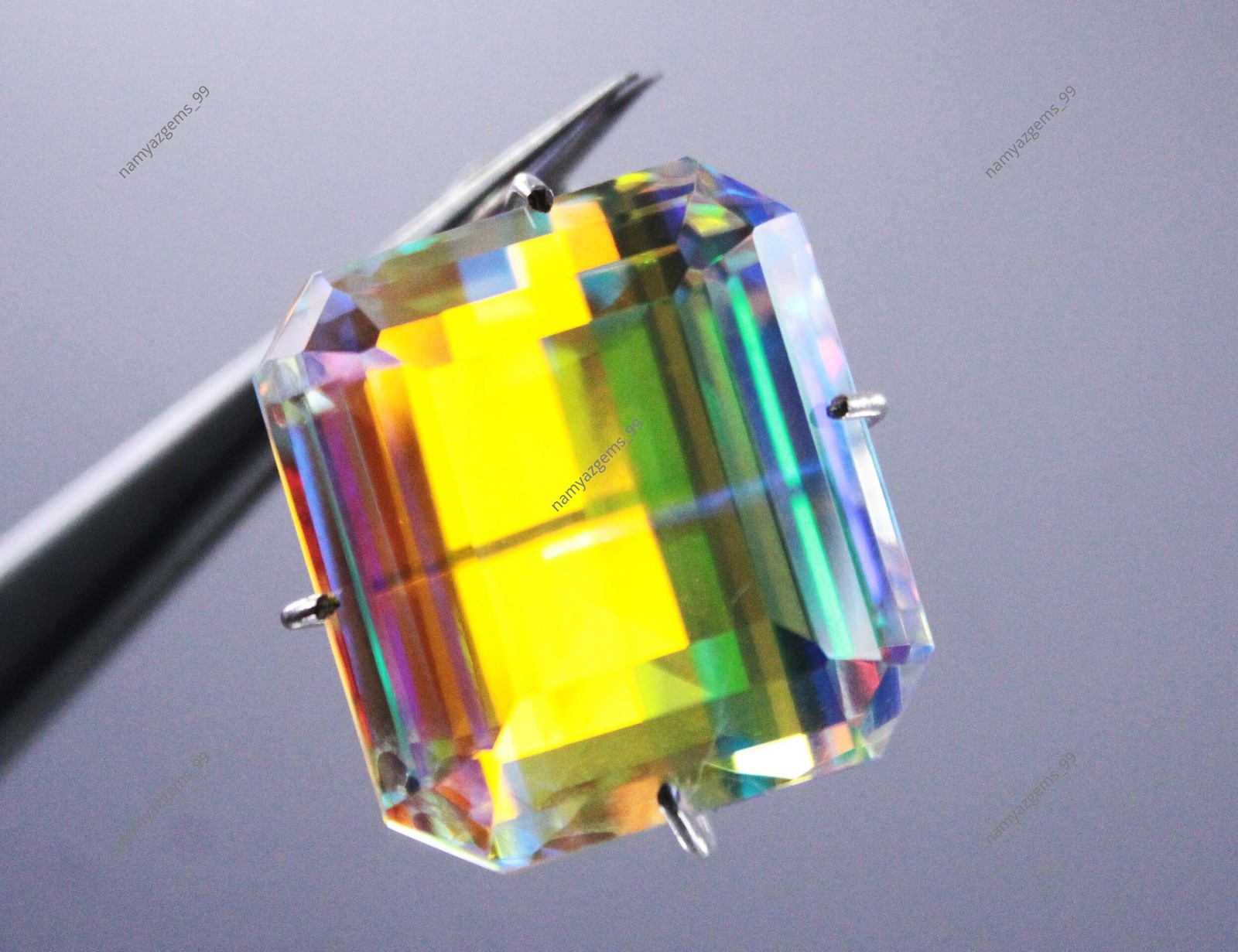 72.70 Ct+ Natural Rare Mystic Multi Color 925 Solid Silver Pendant Gemstone
