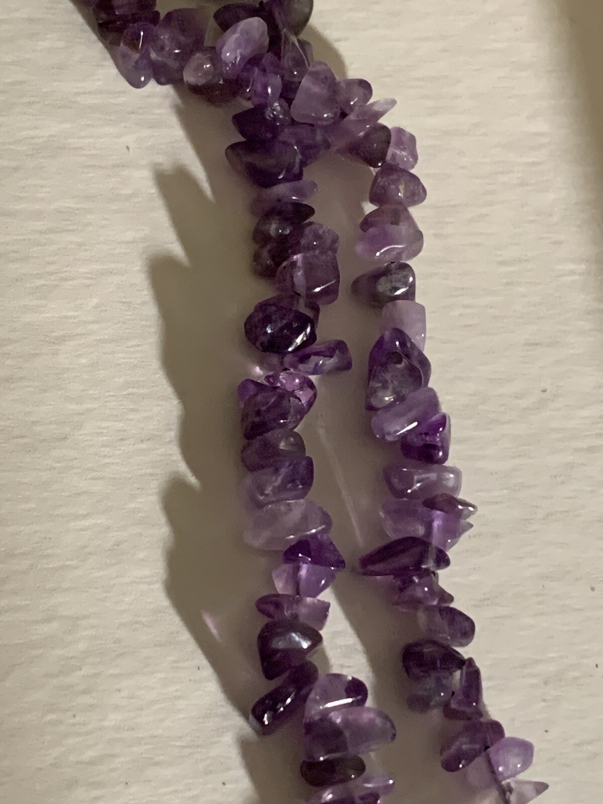 Amethyst Extra Long Sterling Clasp Necklace 36 In