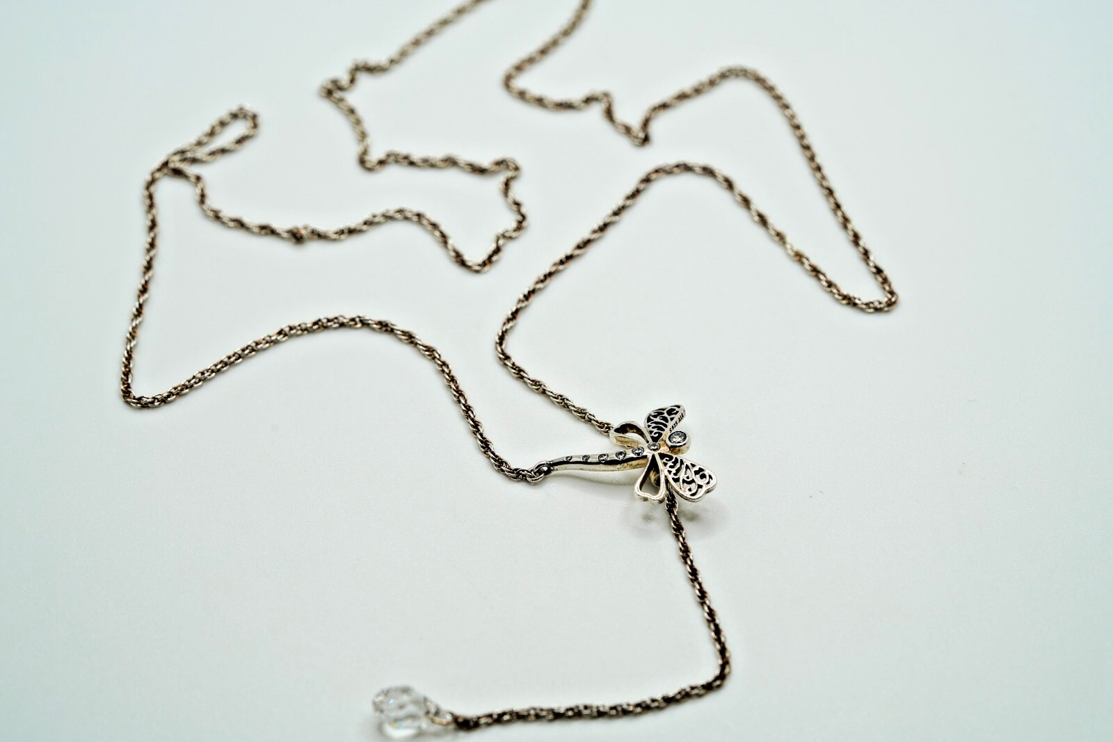 Pandora Dreamy Dragonfly Lariat Necklace Sterling Silver 925 Adjustable JB26