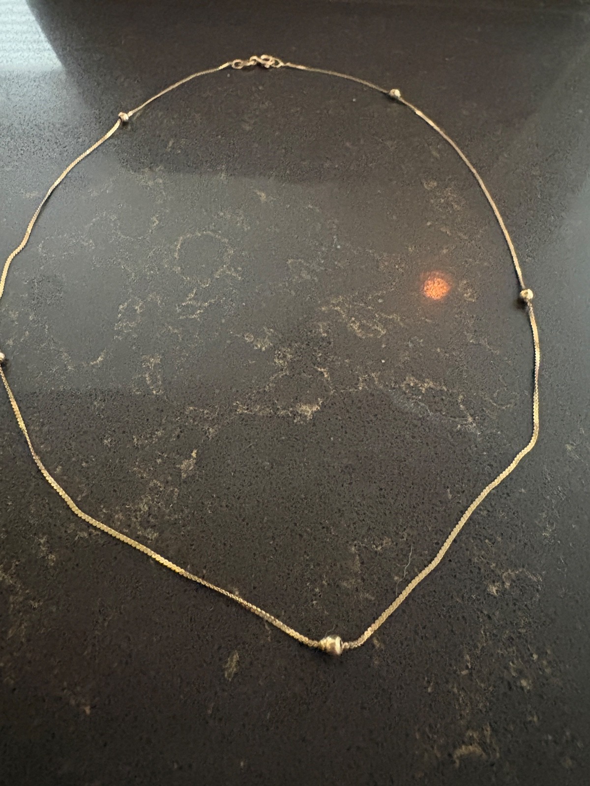 14k Solid Yellow Gold Serpentine Chain Necklace – 16 inch, 2g – Made in Italy