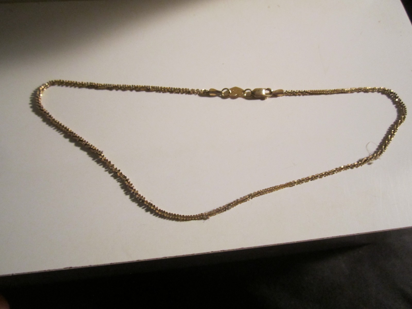 MILOR 14K GOLD NECKLACE 1.65g – 12″ LONG – SIGNED MILOR MARKED 14K AND 585 ITALY