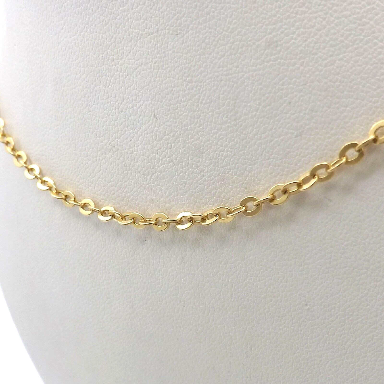 UnoAerre 18k Gold Cable Link Pendant Chain Necklace Italy 750 26in New