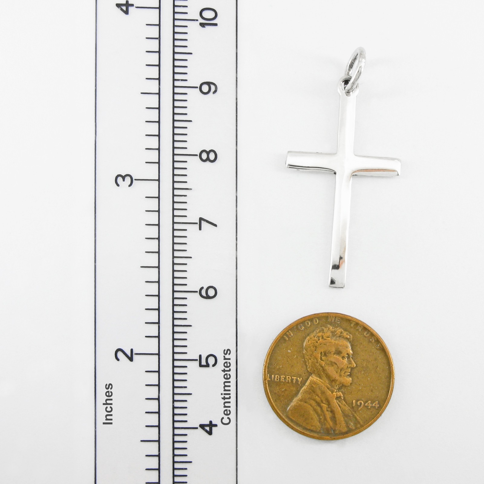 Cross Pendant Plain & Simple – SOLID 925 Sterling Silver – Use your CHAIN!