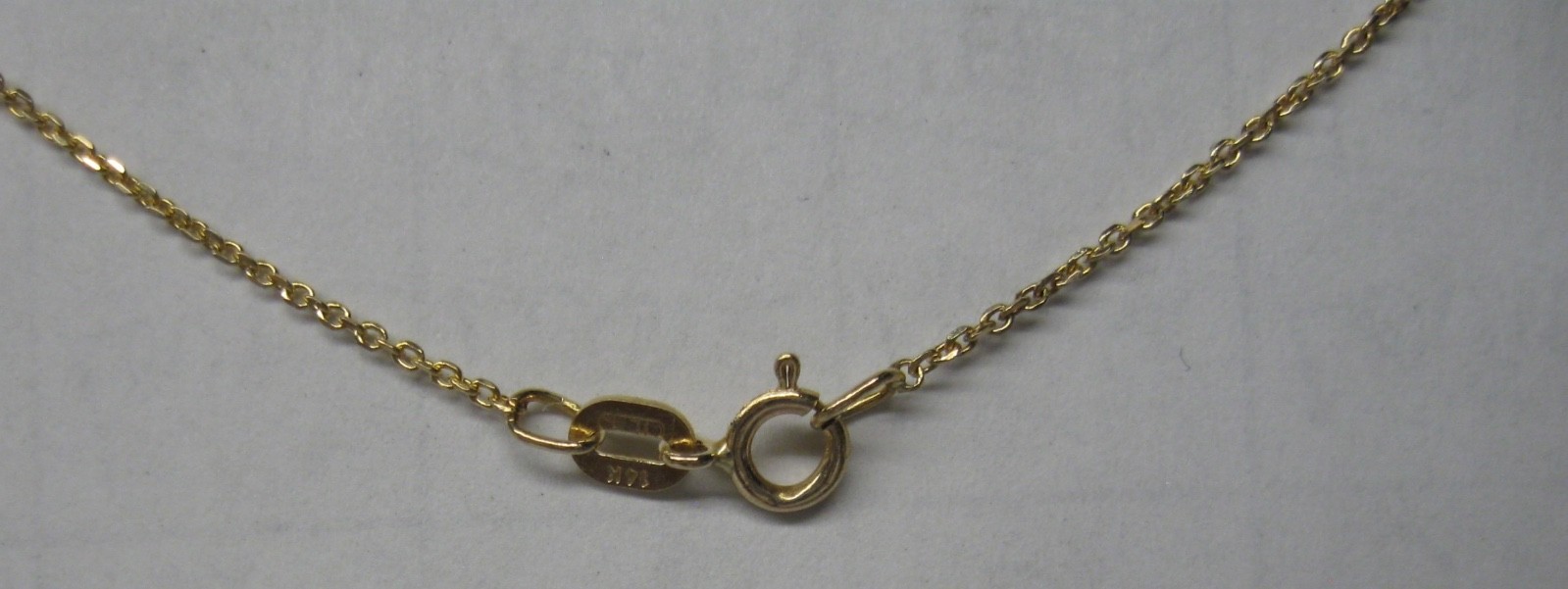 14K SOLID GOLD FINE 18.5″ DIAMOND CUT CABLE .95mm NECKLACE CHAIN 1.6 GRAM