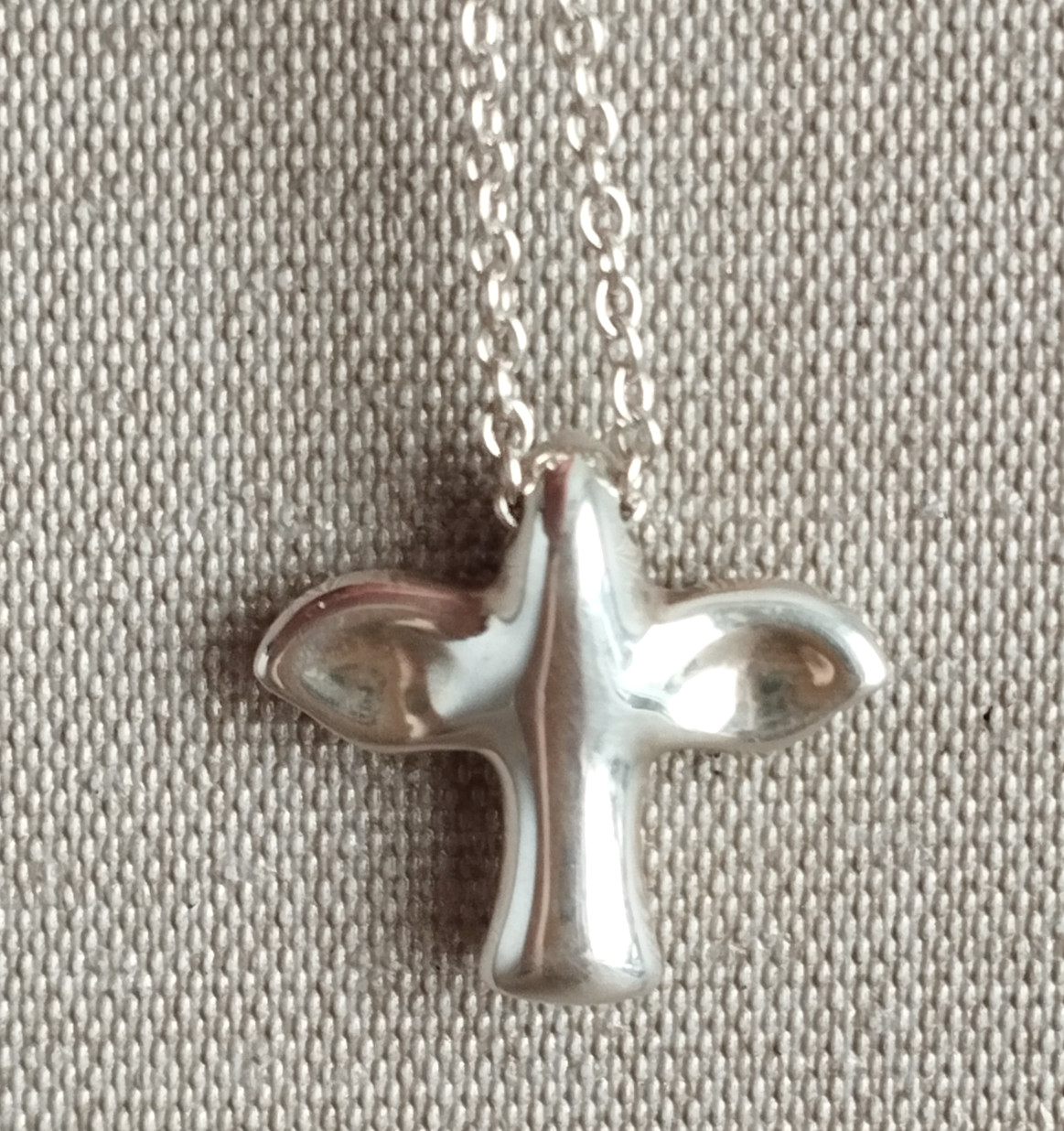 VTG Tiffany & Co. Elsa Peretti Bird Cross Pendant Sterling Silver 925