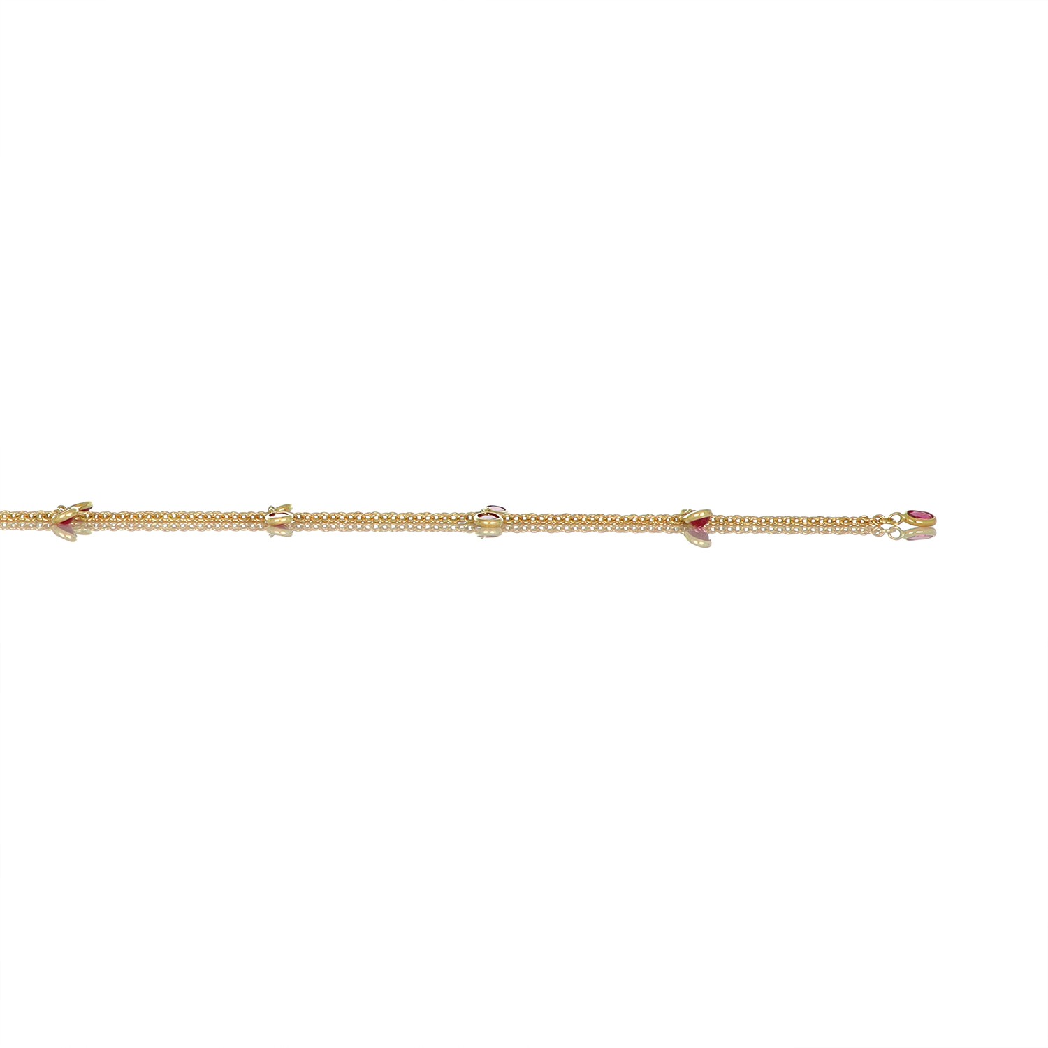 Burma (Myanmar) Oval Red Ruby 14K Yellow Gold Necklace 1.52CT