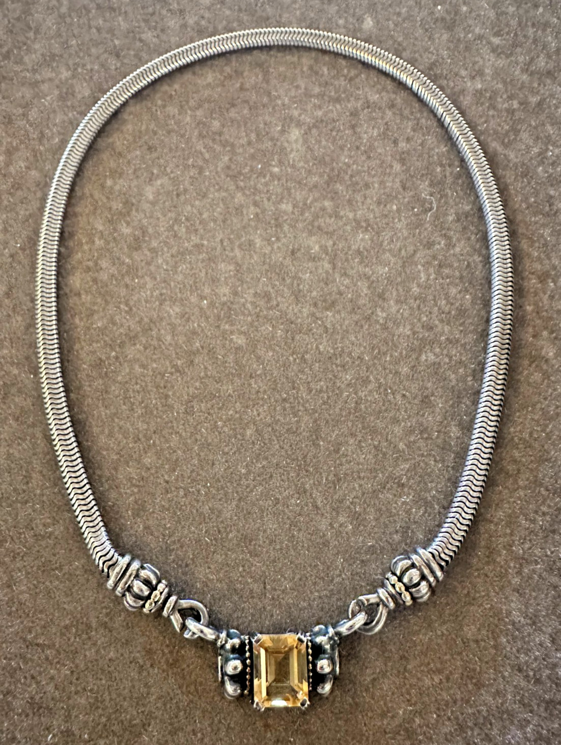 LAGOS necklace with citrine stone